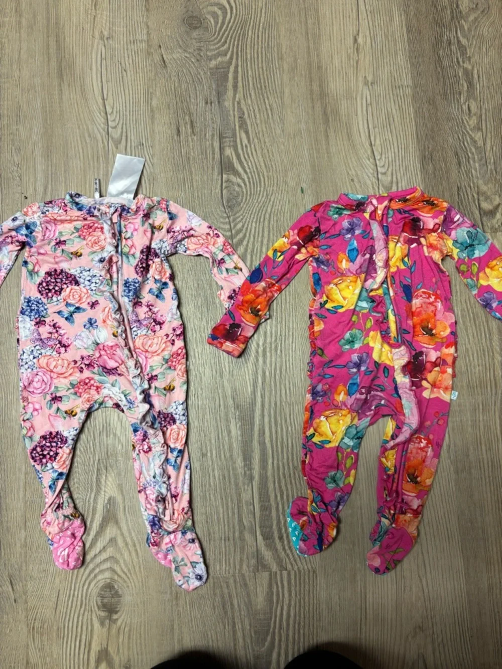 Posh Peanut Floral Footie Pajamas 2-Pack Baby Girl 0-3 Months